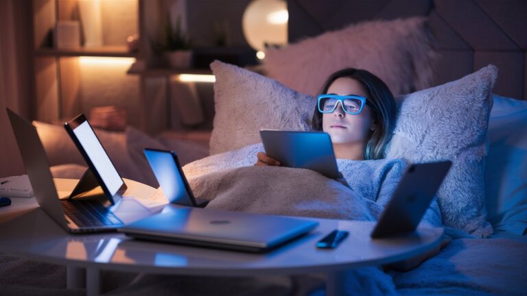 Sleep Quality with Blue Light Blocking Glasses